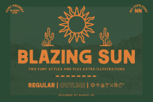 Blazing Sun: A Vintage Display Font for Editorial Design