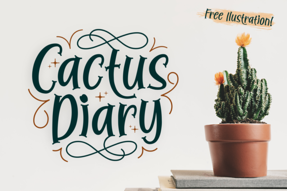 Cactus Diary: A Sweet Display Font for Editorial Design