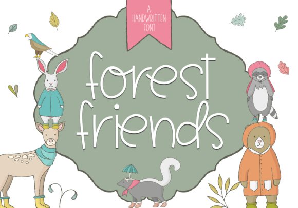Forest Friends: A Whimsical Handwritten Font for Editors
