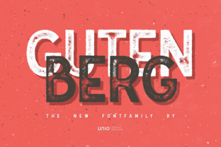 Gutenberg Family: A Handcrafted Display Font for Makers