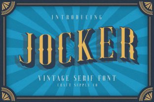 Jocker Family: A Vintage Display Font for Makers
