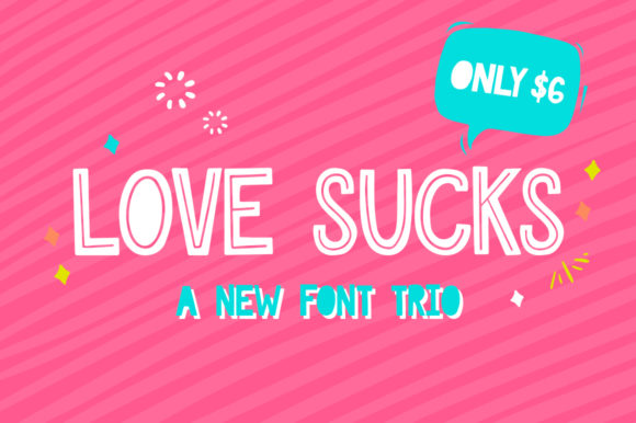 Love Sucks Font Trio: A Modern Typeface for Brands