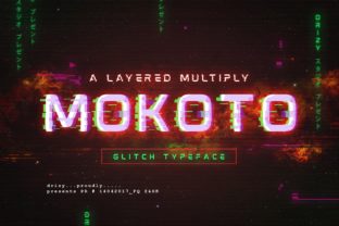Mokoto: A Glitchy Display Font for Bold Campaigns