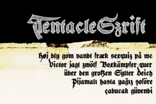 Tentacle Szrift: A Blackletter Font for Bold Campaigns