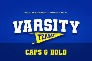 Varsity Team: A Bold Display Font for Makers